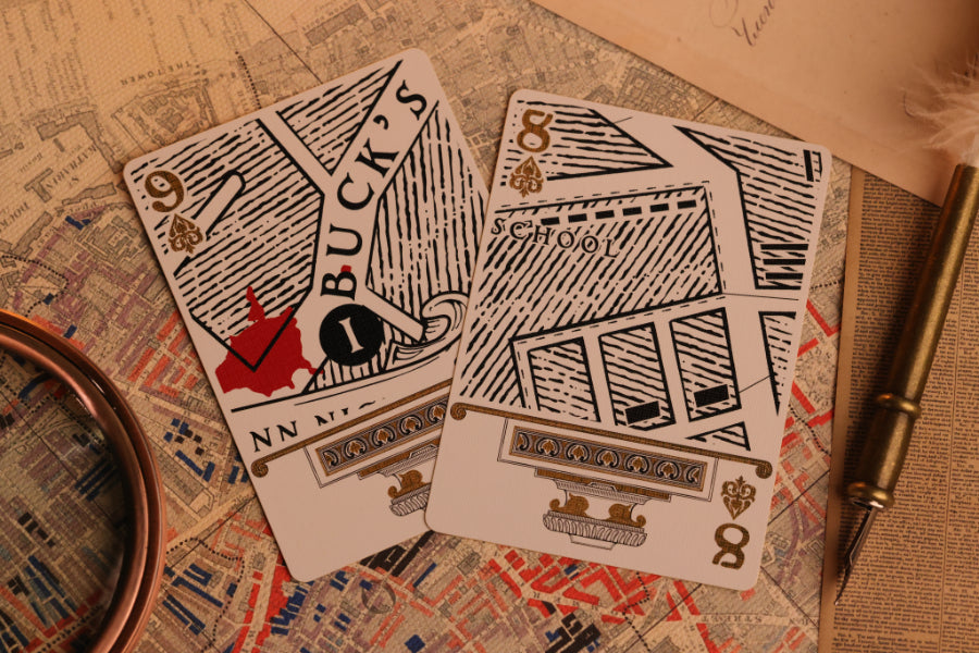 Jack the Ripper and Sherlock Holmes Castling Edition Number Cards (Spade)