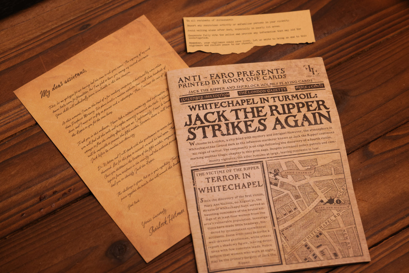 Jack the Ripper and Sherlock Holmes Clue Set (Use it for the Murder Mystery)