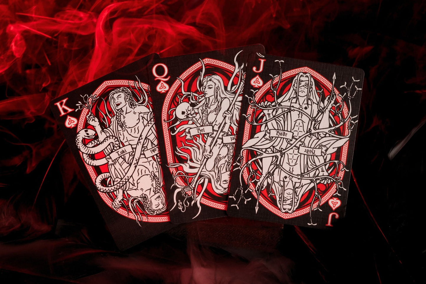 MYTHIC edition Wrath of Darkness cards with intricate designs on a dark background, featuring text about product variation and color scheme.