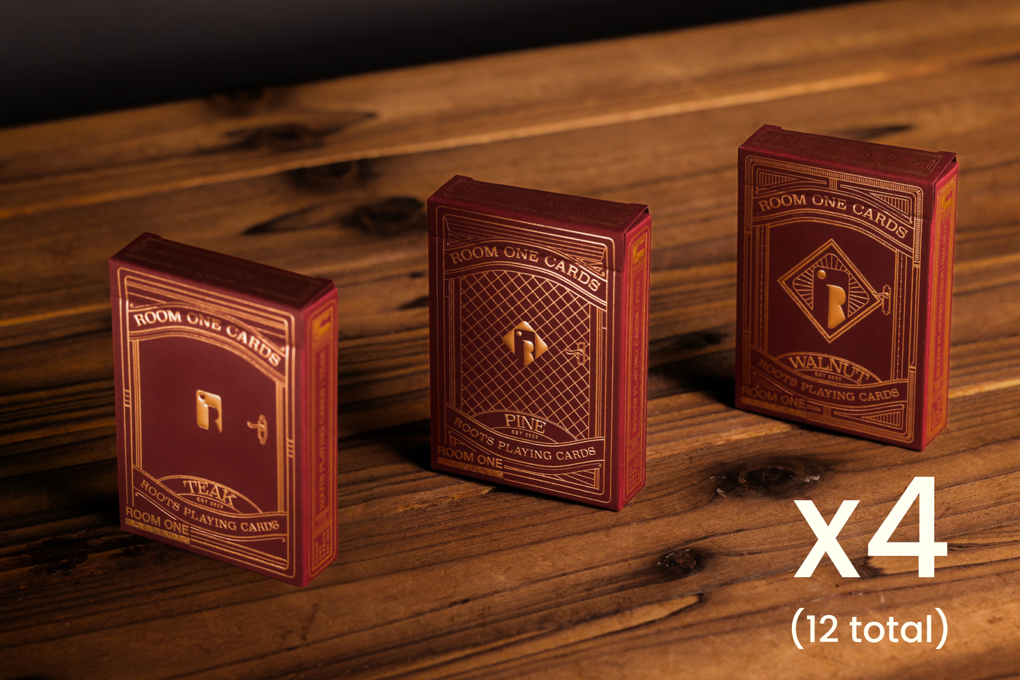 Red Roots Playing Cards - 3 in 1 Set