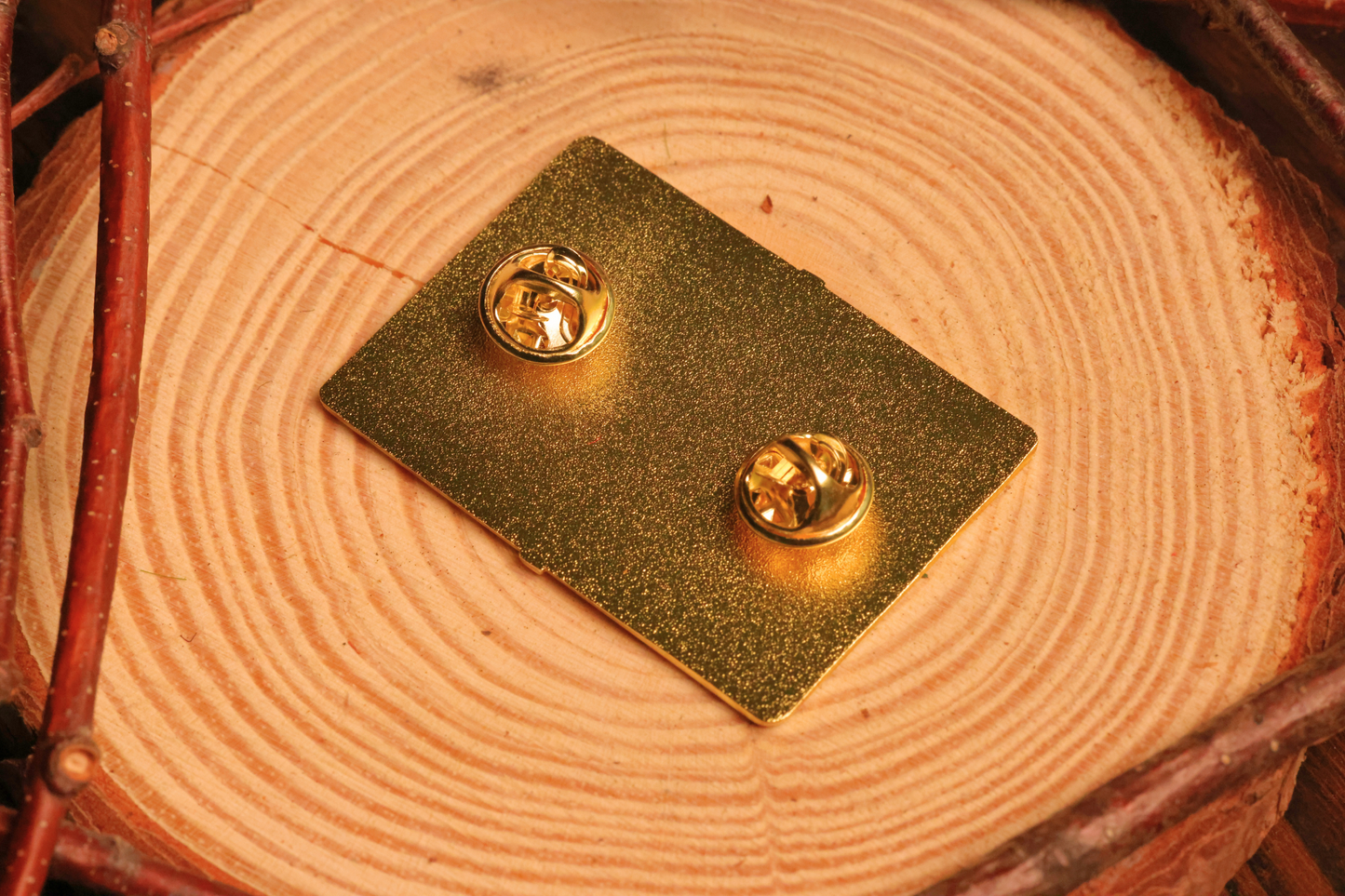 Rear View of the Pins from the Tanuki Yukaku Series