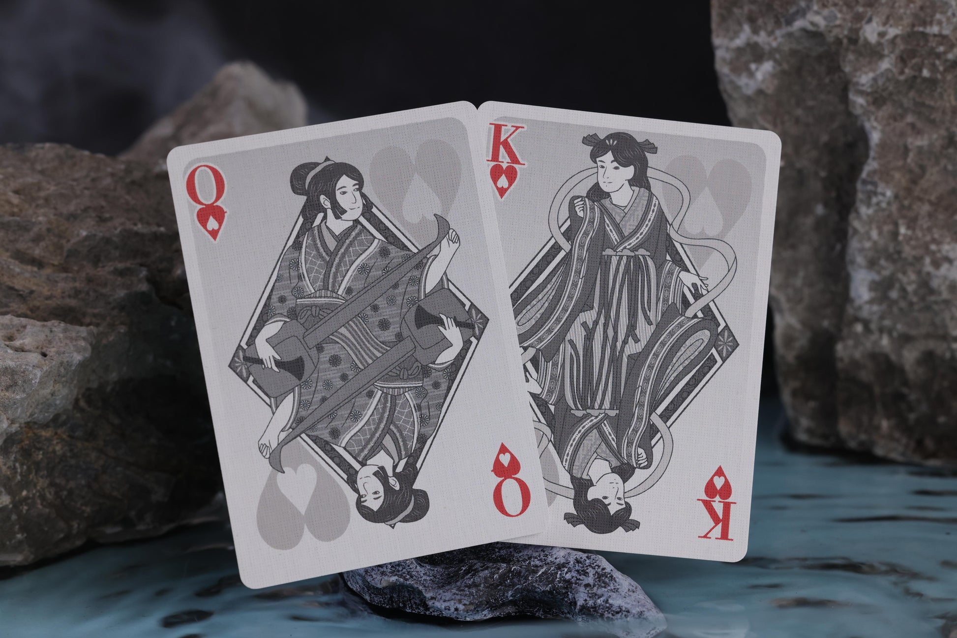 Origami Black Edition Court Cards (Hearts)