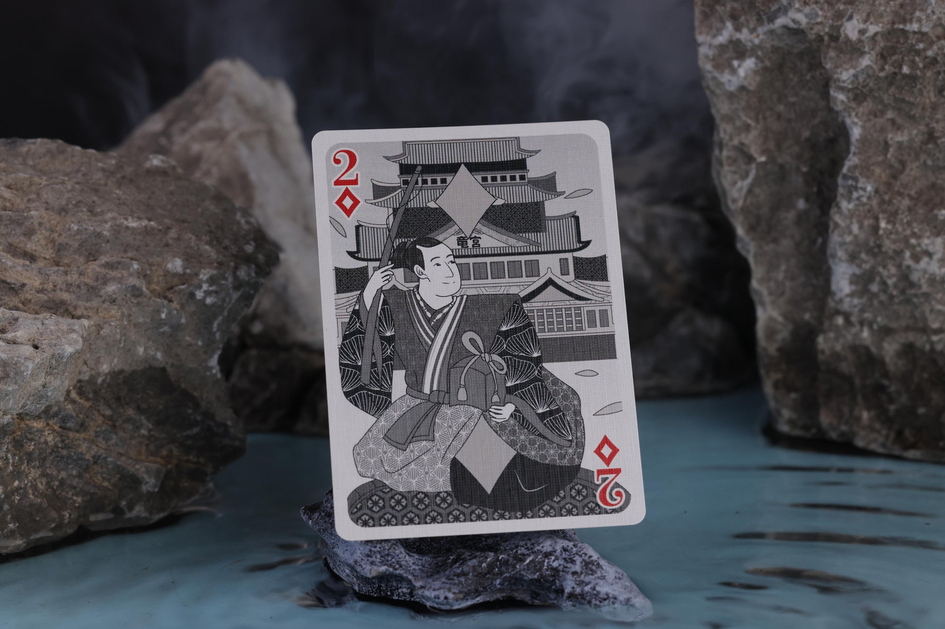Origami Black Edition Number Card (Diamonds)