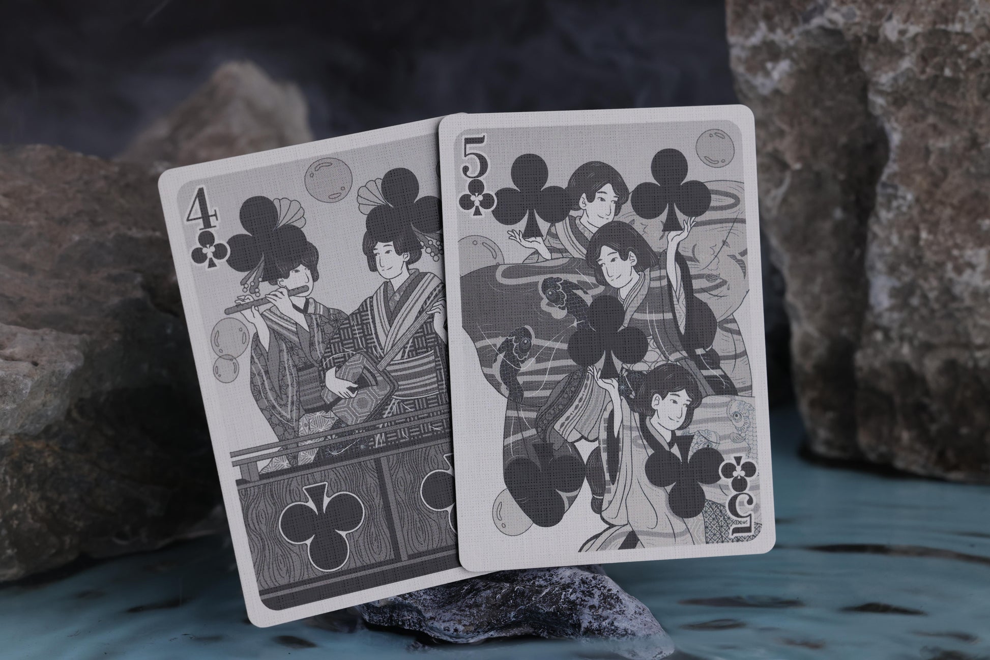 Origami Black Edition Number Cards (Clubs)