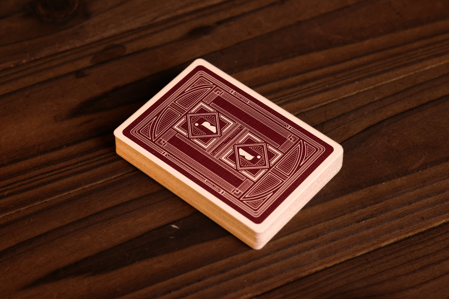 Burgundy Walnut on a wooden surface