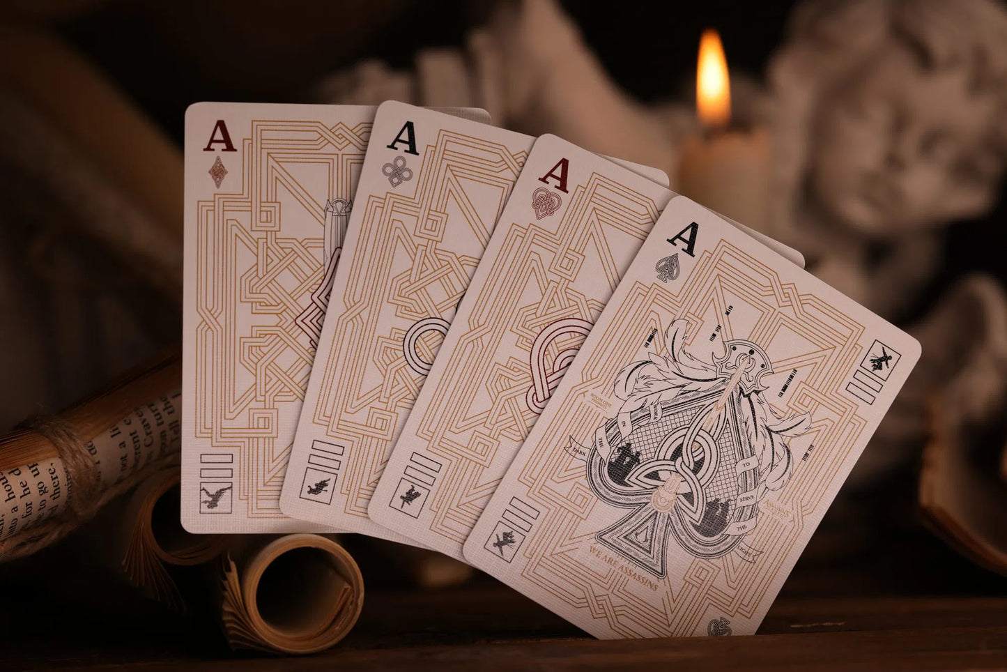 Assassin's Creed Legacy Playing Cards | WHITE HIDDEN BLADE Edition