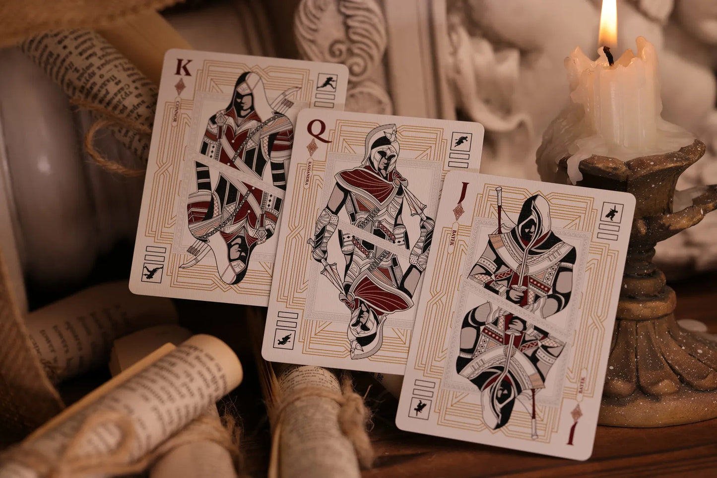 Assassin's Creed Legacy Playing Cards | WHITE HIDDEN BLADE Edition