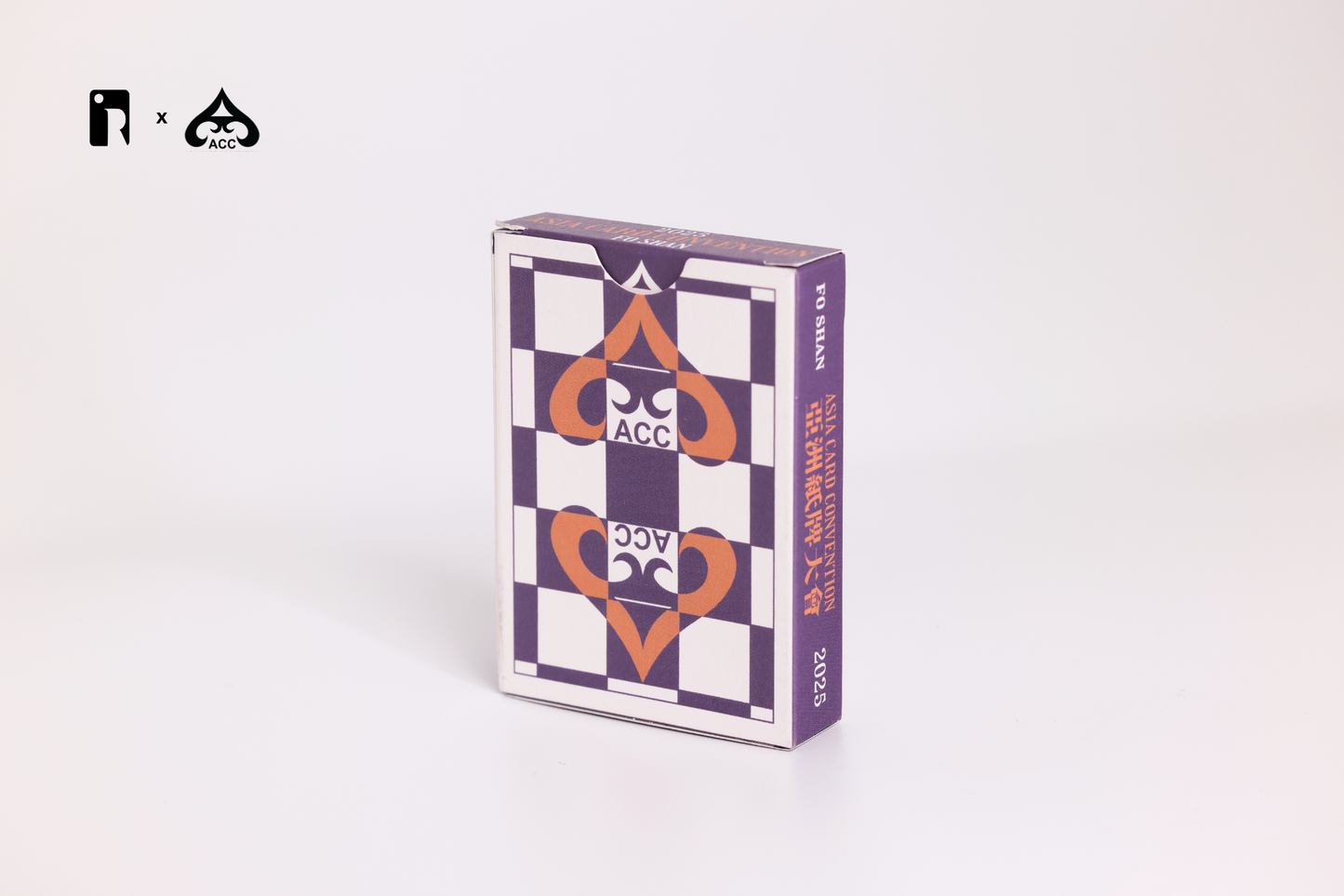 Asia Card Convention Playing Cards tuck box with ACC logo on a white background
