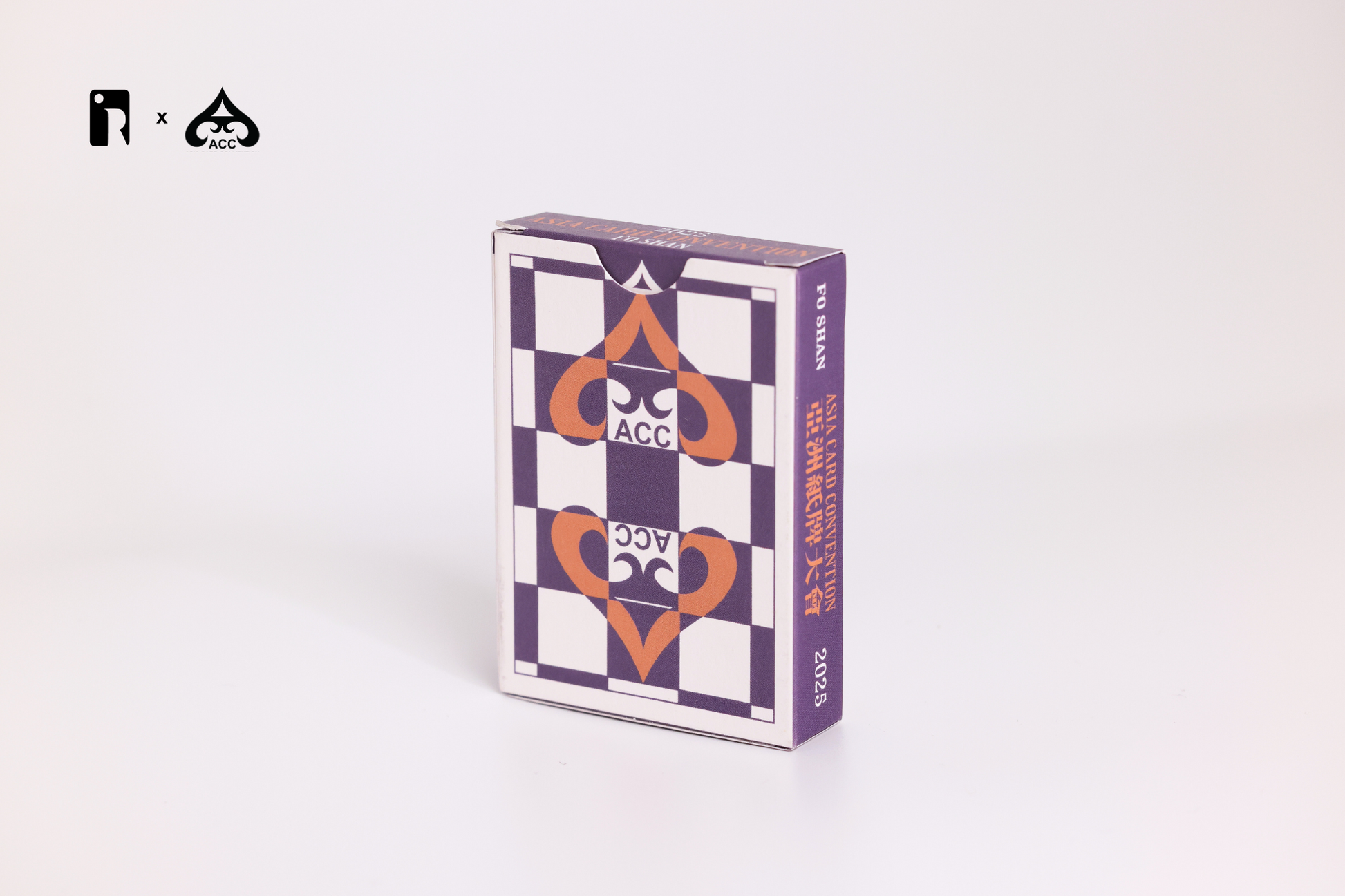 Asia Card Convention Playing Cards tuck box with ACC logo on a white background
