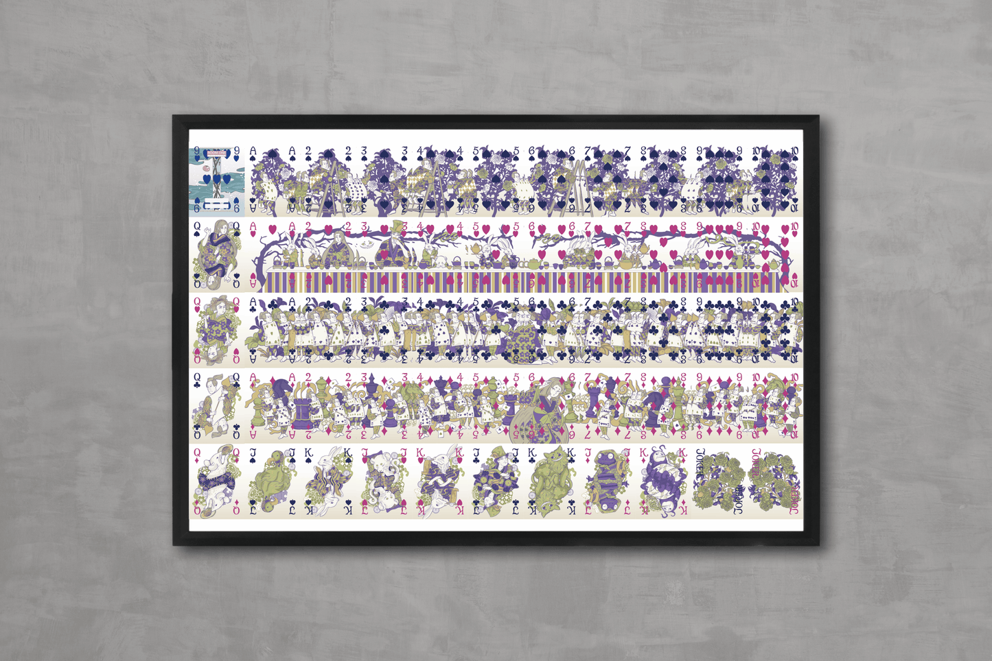 (PREORDER) Alice's Adventures in Wonderland Playing Cards - Uncut Sheet