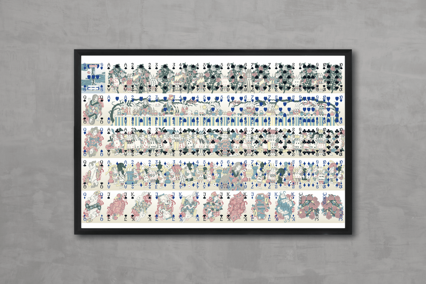 (PREORDER) Alice's Adventures in Wonderland Playing Cards - Uncut Sheet