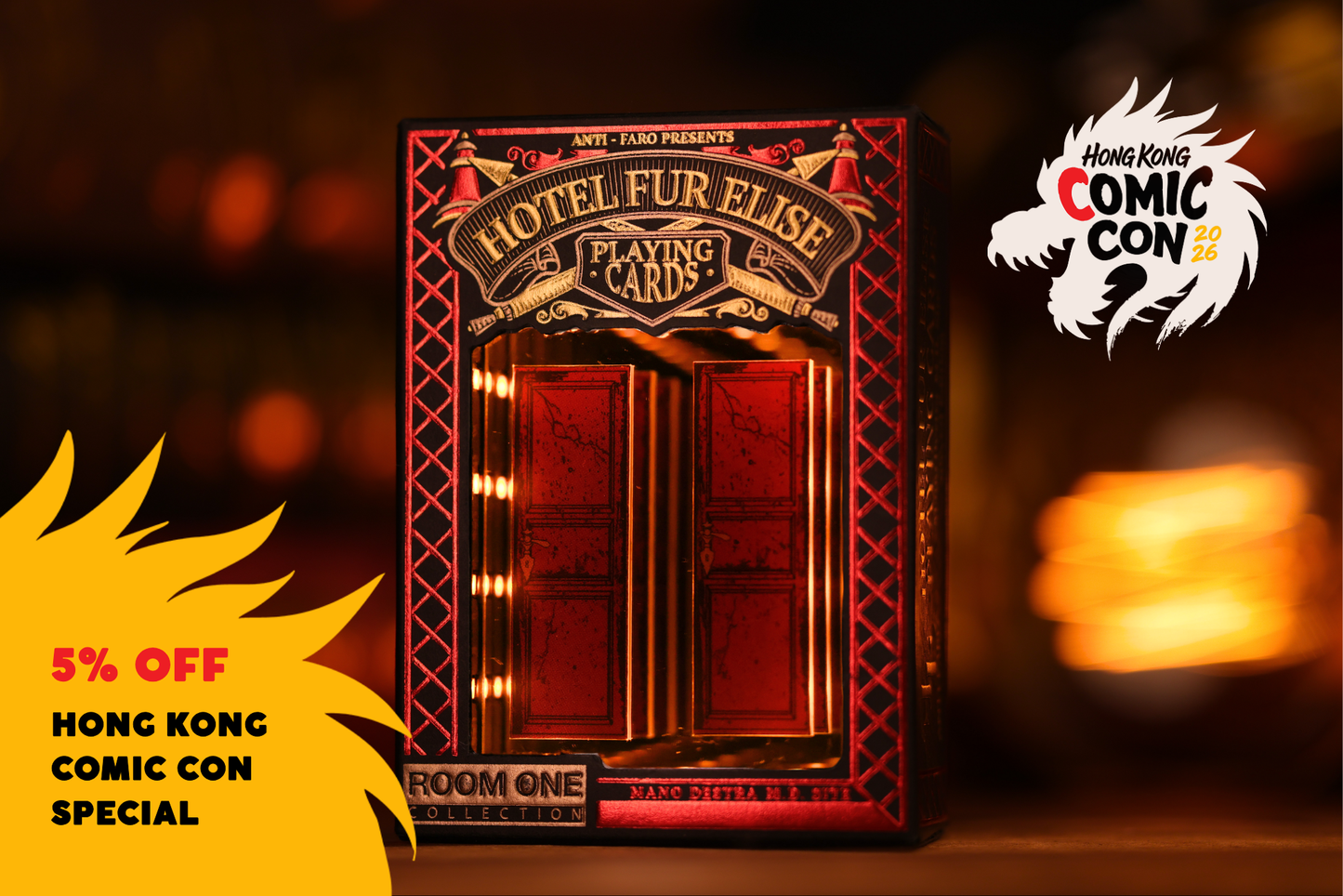 (COMIC CON SPECIAL 5% off) Hotel Fur Elise Playing Cards - Mano Destra Special Edition