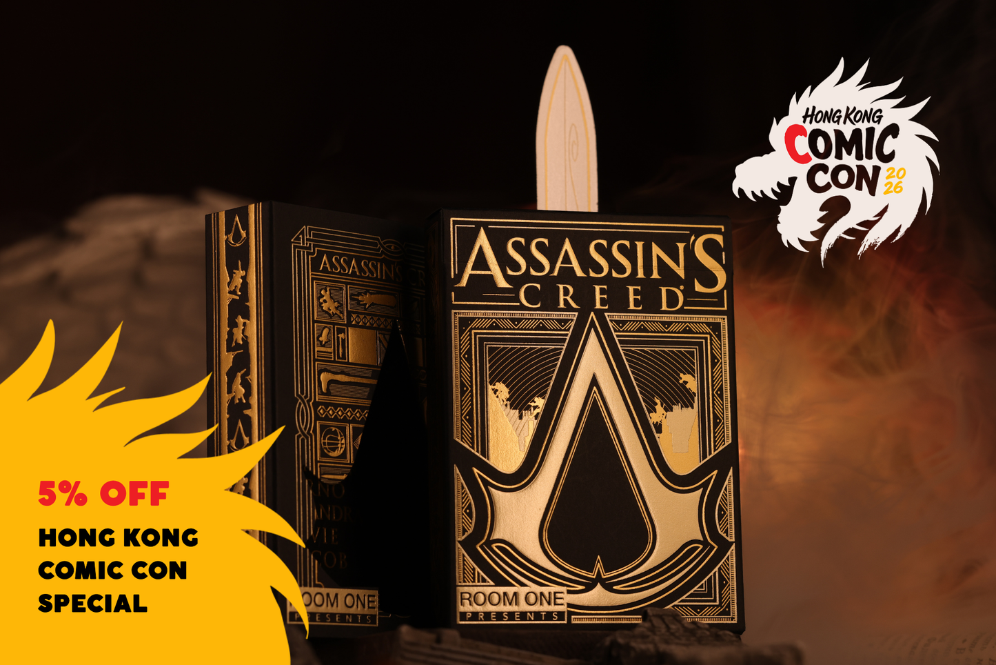 (COMIC CON SPECIAL 5% off) Assassin's Creed Legacy Ver. II Playing Cards - Onyx Hidden Blade Edition