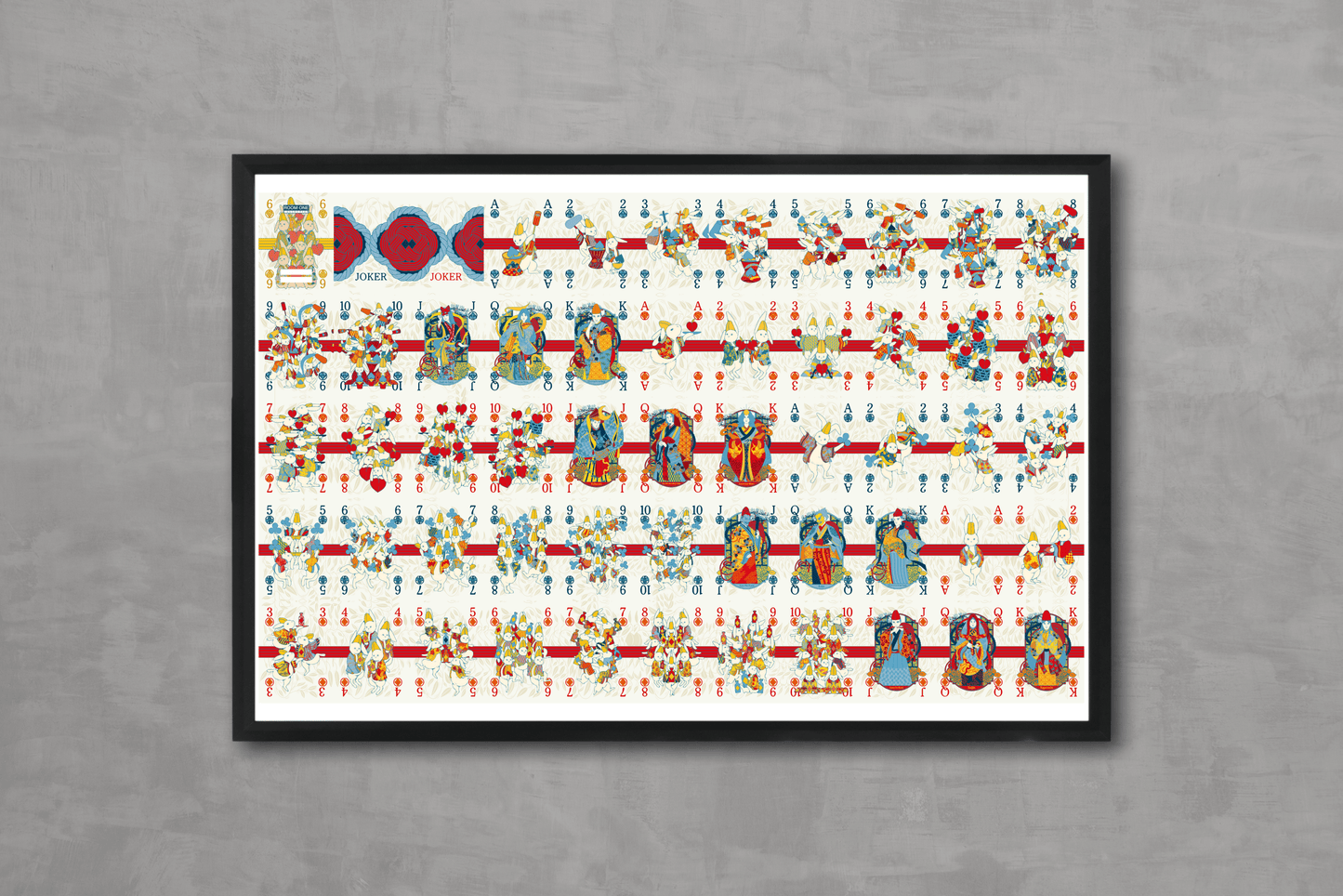 Kamiarizuki Playing Cards - Uncut Sheet