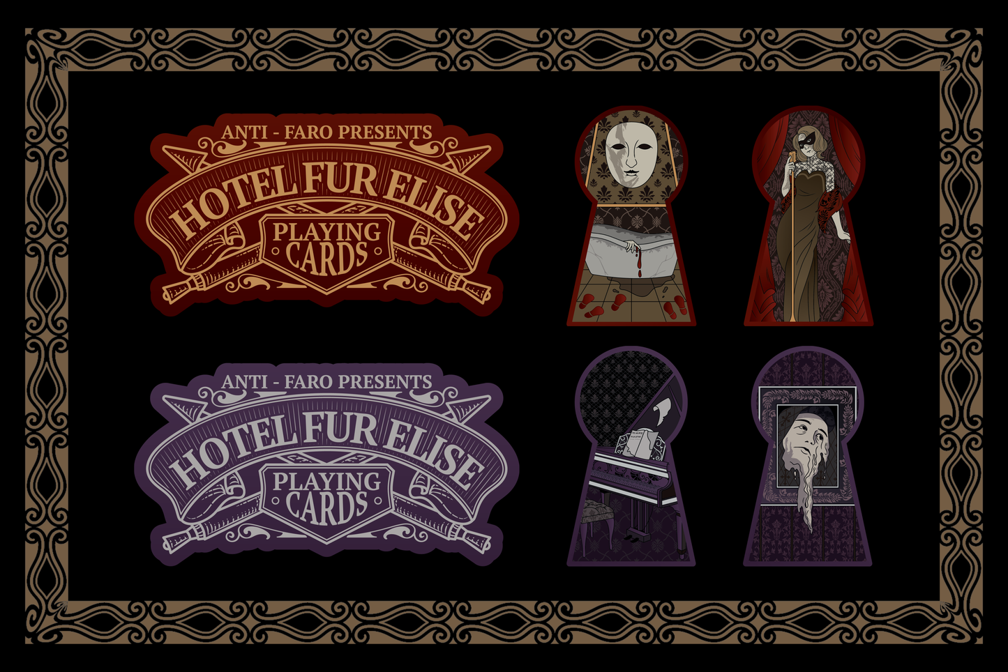 (PREORDER) Hotel Fur Elise Playing Cards - Die-cut Sticker Set