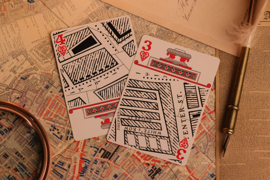 Jack the Ripper and Sherlock Holmes Castling Edition Number Cards (Hearts)