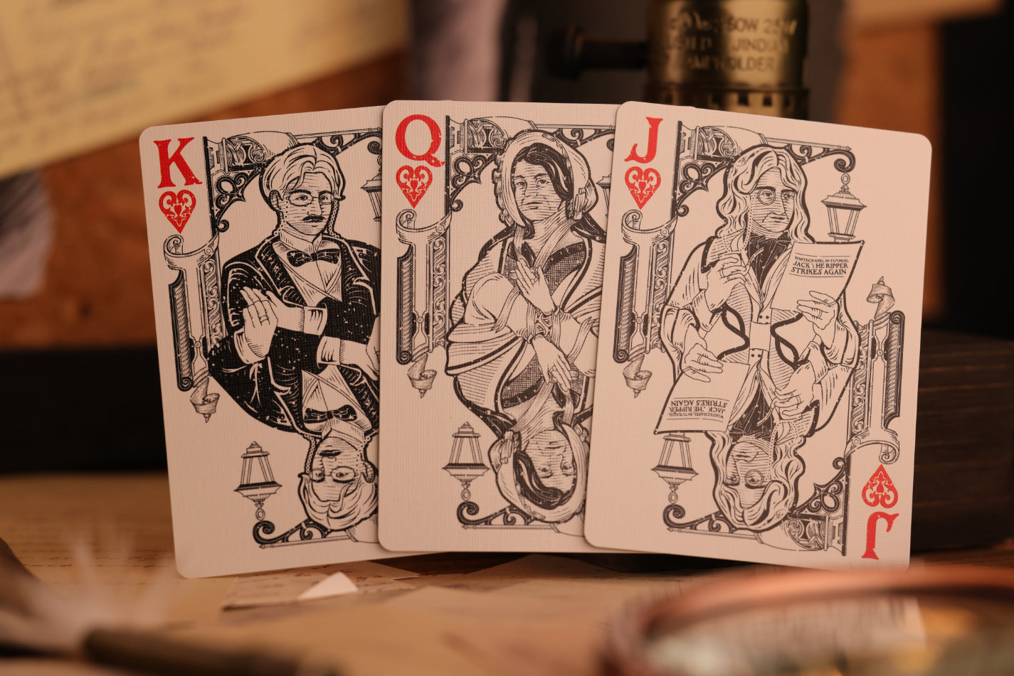 Jack the Ripper and Sherlock Holmes Skewer Edition Court Cards (Hearts)