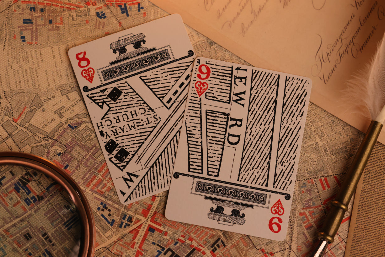 Jack the Ripper and Sherlock Holmes Skewer Edition Number Cards (Hearts)