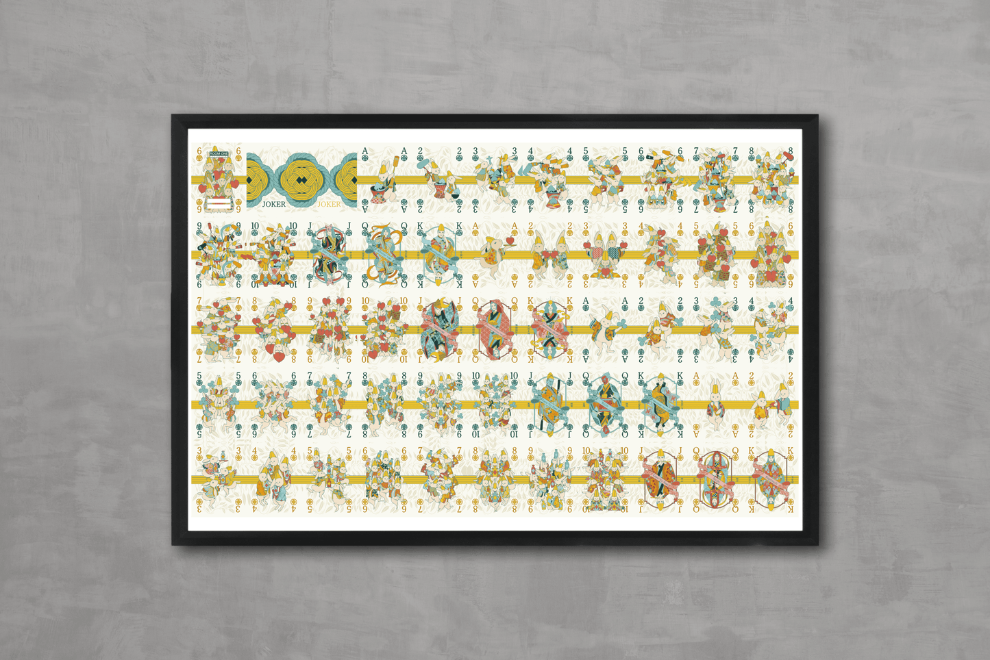 Kamiarizuki Playing Cards - Uncut Sheet