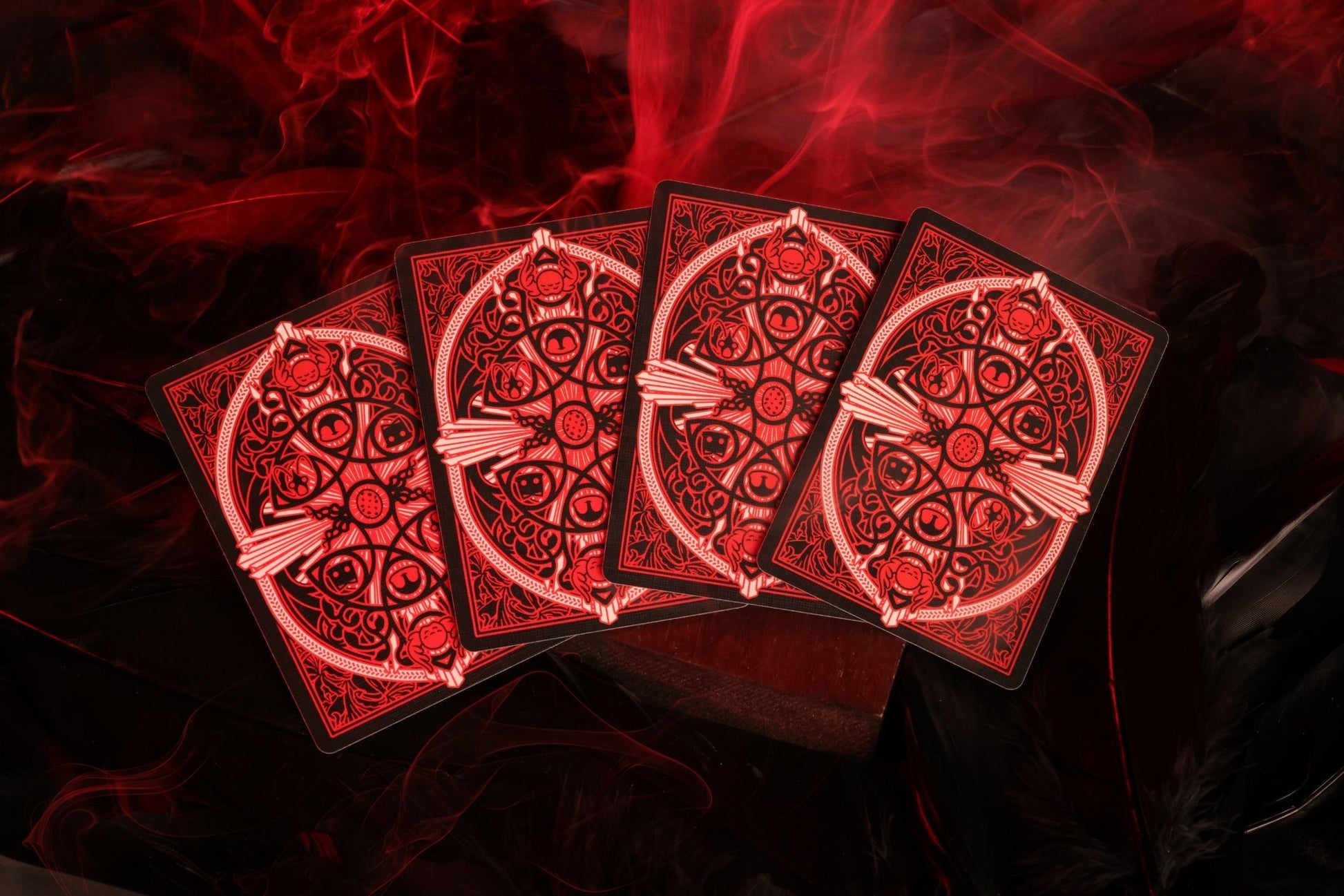 MYTHIC edition Wrath of Darkness card back with intricate designs on a dark background