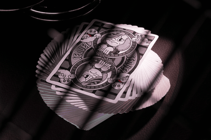 Sequel Playing cards with a unique design on a dark background