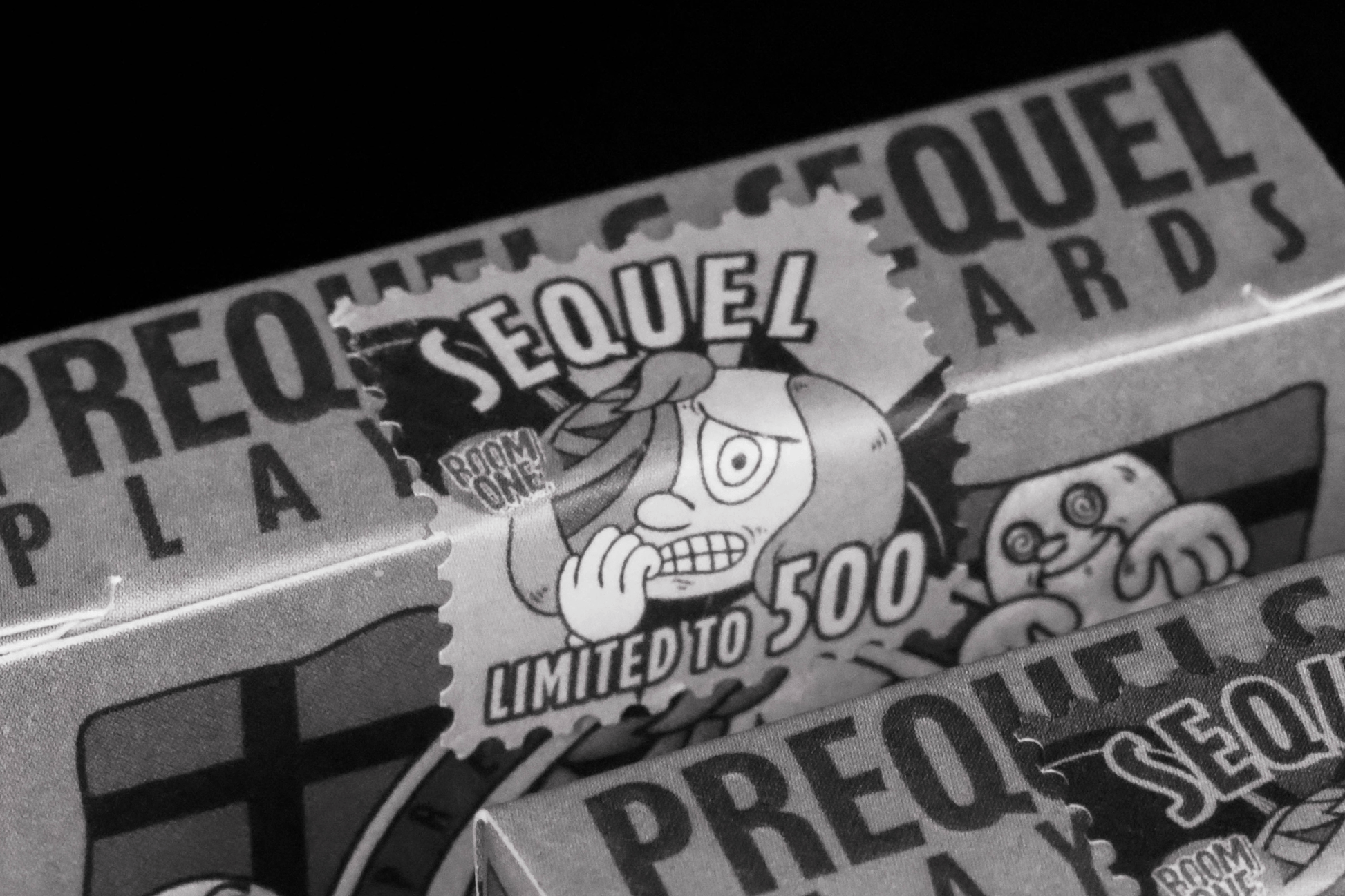 Close-up of a Sequel Gilded Edition Tuck Box Seal