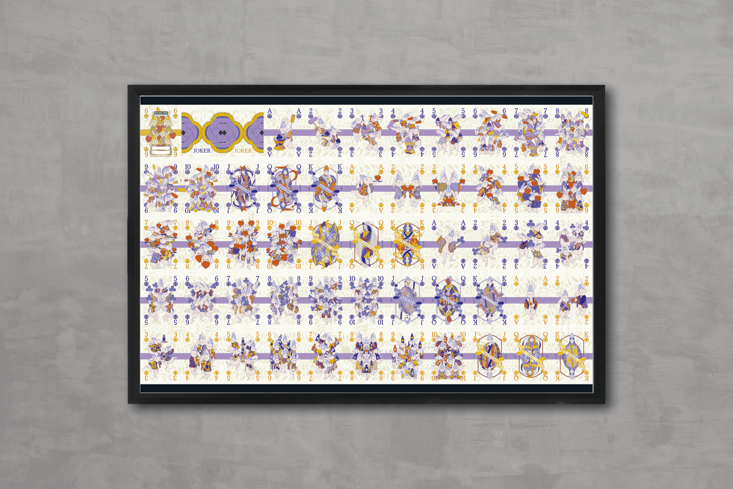 Kamiarizuki Playing Cards - Uncut Sheet