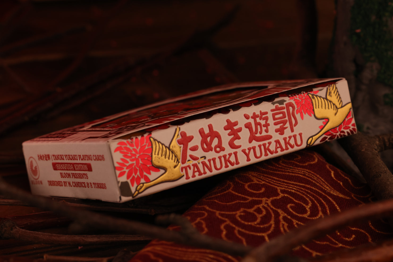 Embossing Details on the Hanafuda Edition Tuck Box