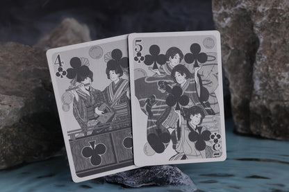 Origami Black Edition Number Cards (Clubs)