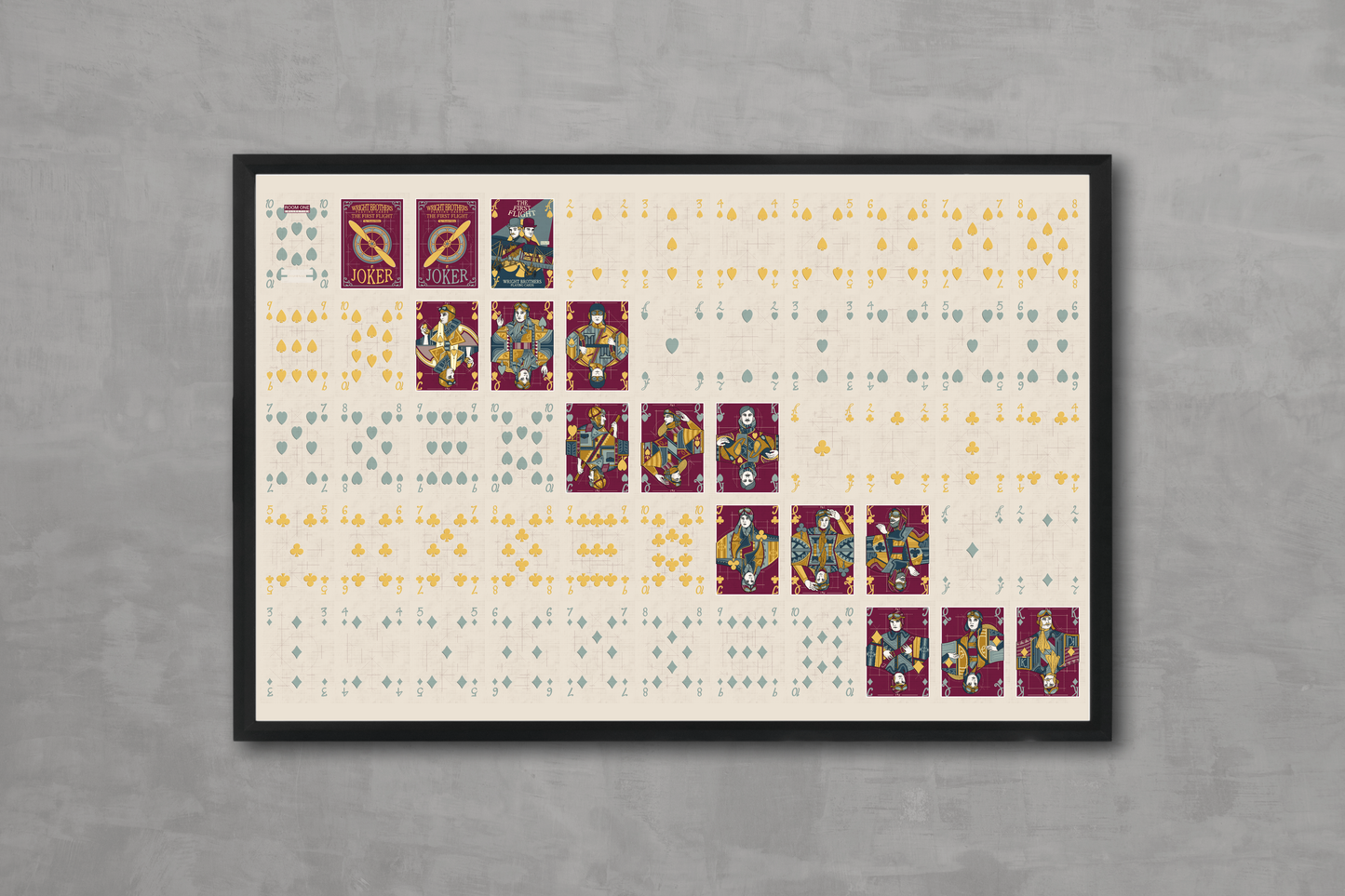 Wright Brothers Playing Cards - Uncut Sheet